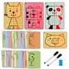 10 Sheets Kids Lattice Symmetrical Drawing Graphics Puzzle Toys Creative Concentration Train Tracing Painting Cards Children Teaching Aids