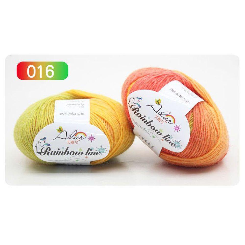 Высококачественный мягкий шарф 50 г для вязания своими руками, радужная пряжа для плетения, ручное вязание, шерстяная пряжа, крючок