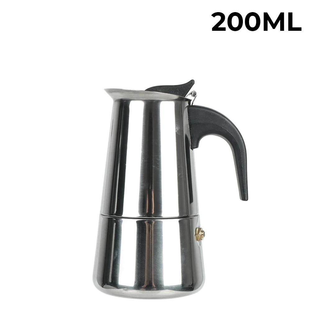 Mocha Espresso Latte Stovetop Filter Coffee Pot for Kitchen 2/4/6 Cups Stainless Steel Moka Coffee Maker Coffee Maker Pot