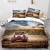 Dirt Bike Duvet Cover Set Motocross Rider Comforter Cover Motorcycle Extreme Sport Game Polyester Bedding Set For Kid Boys Teens