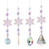 White Crystal Crystal Wind Chimes Window Pendant Rainbow Prism Ball Portable Sun Catcher  Home