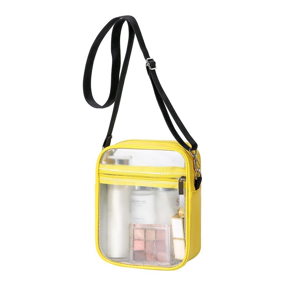 Storage Bag PVC Transparent Bag Square Waterproof Crossbody Bag Portable Women Handbag  Women