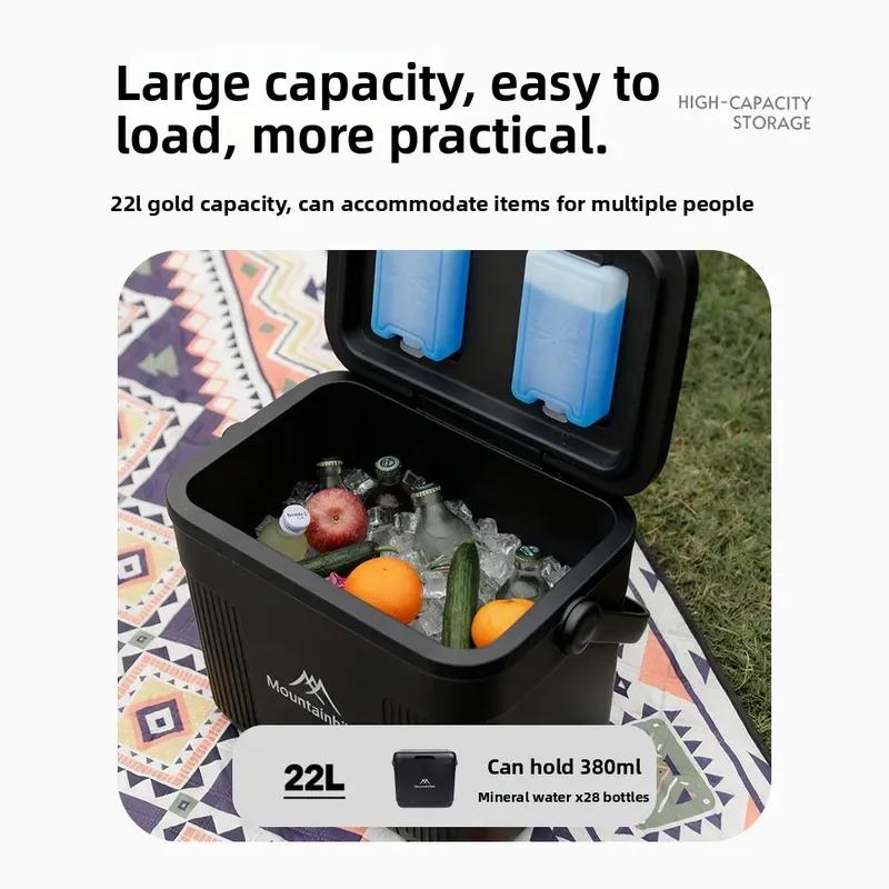 MOUNTAINHIKER Black Knight Portable Refrigerator for Outdoor Camping And Fishing - Food Preservation And Car Storage Solution