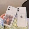 HD Transparent Phone Case For iPhone 15 14 13 11 12 Wallet Card Holder For Samsung Xiaomi OPPO Ultra Thin Soft TPU Back Cover