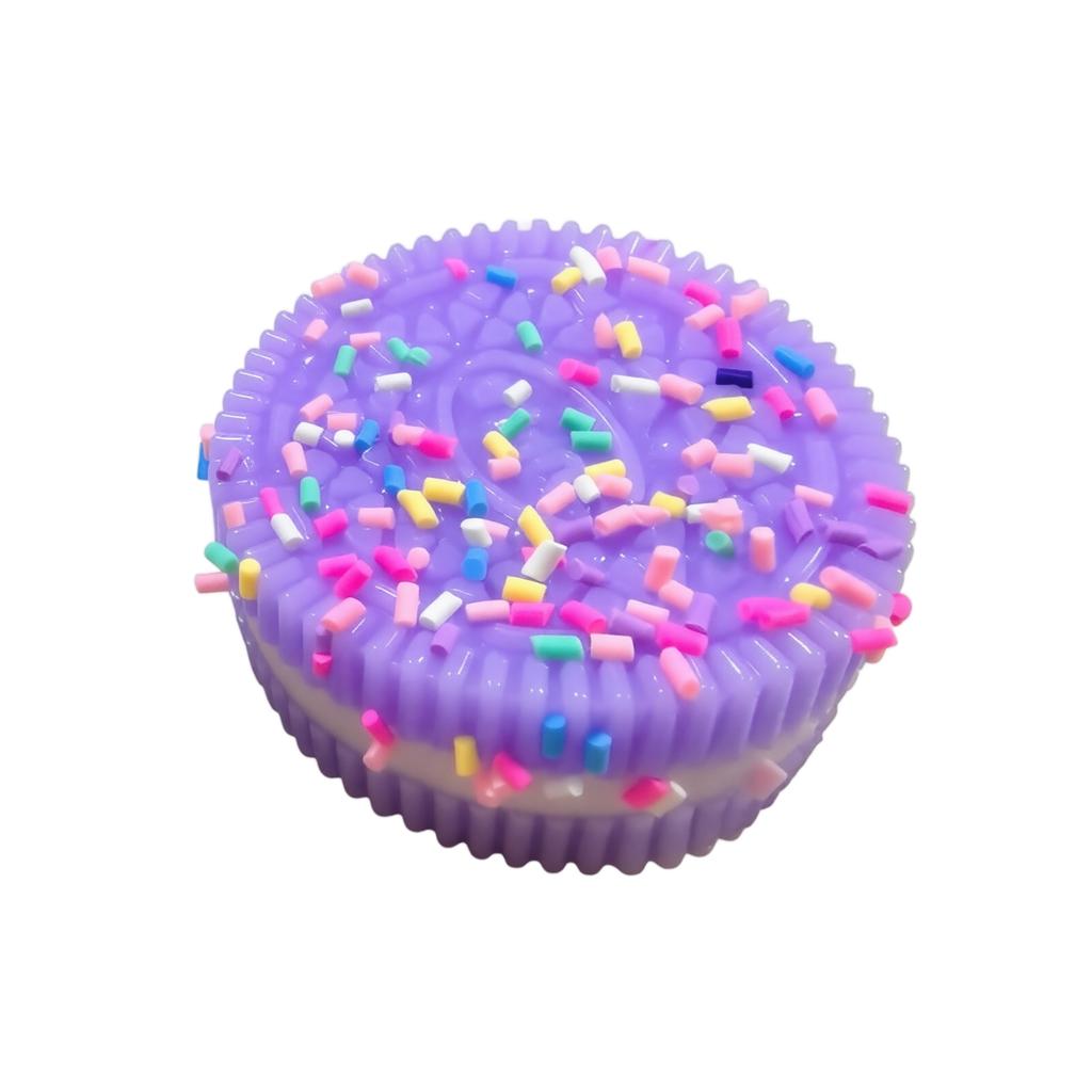 Soft Squeeze Stress Relief Toy Cookie Shape with Sprinkle Design Slow Rising PU Foam Sensory Fidget Toy for Stress and Anxiety Relief