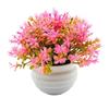 Plastic Artificial Potted Flowers Pink Fake Flower Bonsai Artificial Faux Plants  Indoor Decoration