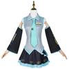 Hatsune Miku Cosplay Costume, Full Set with Wig, Hatsune Uniform, Cosplay Costume, Christmas, Halloween, Costume (XL)