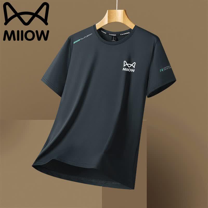 MIIOW Мужская футболка с коротким рукавом из ледяного шелка