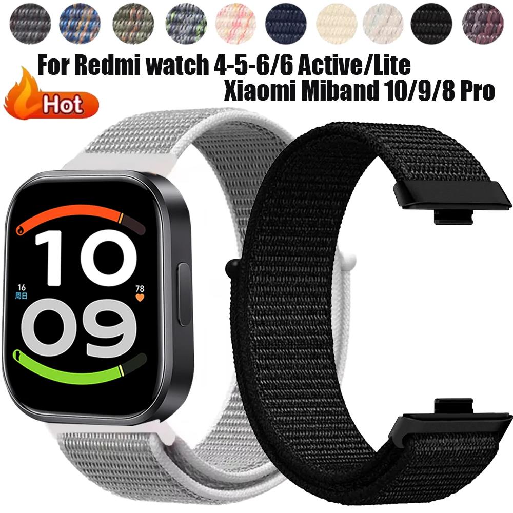 Нейлоновый ремешок для Xiaomi Miband 10/9/8 Pro Модный браслет Дышащий Замена для Redmi Watch 4-5-6/6 Active/Lite Аксессуары 3