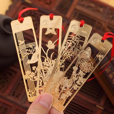 4 шт./лот, новая милая кавайная красивая винтажная изысканная металлическая закладка в китайском стиле для книг