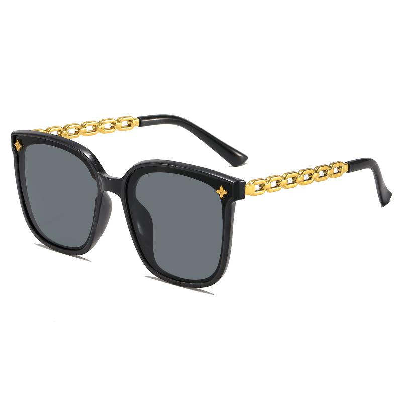 Новые солнцезащитные очки женские высокого класса солнцезащитные очки с большой оправой круглое лицо тонкие очки мужские трендовые