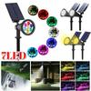 7 LED Outdoor Solar Spotlights Brightness Adjustable Waterproof Spot Light for Outdoor Garden Backyard Driveway Decor Lighting