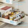 Kitchen Storage Box With Sliding Rail Pull Out Cabinet Storage Rack Spice Pantry Shelves Drawer Kitchen Organizer Basket
