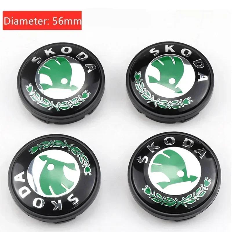 2025 Hot for Skoda 56/60/65mm Car Wheel Center Hub Caps Logo Rapid Kodiaq Fabia Karoq Laura Superb VRS Yeti Octavia Scala Tire D