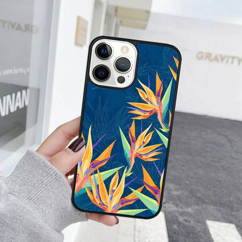 Retro Flower Leaves Graffiti Phone Case For iPhone 17 Air 15 16 Cover  11 13 14 Pro Max 12 Plus Max Fundas