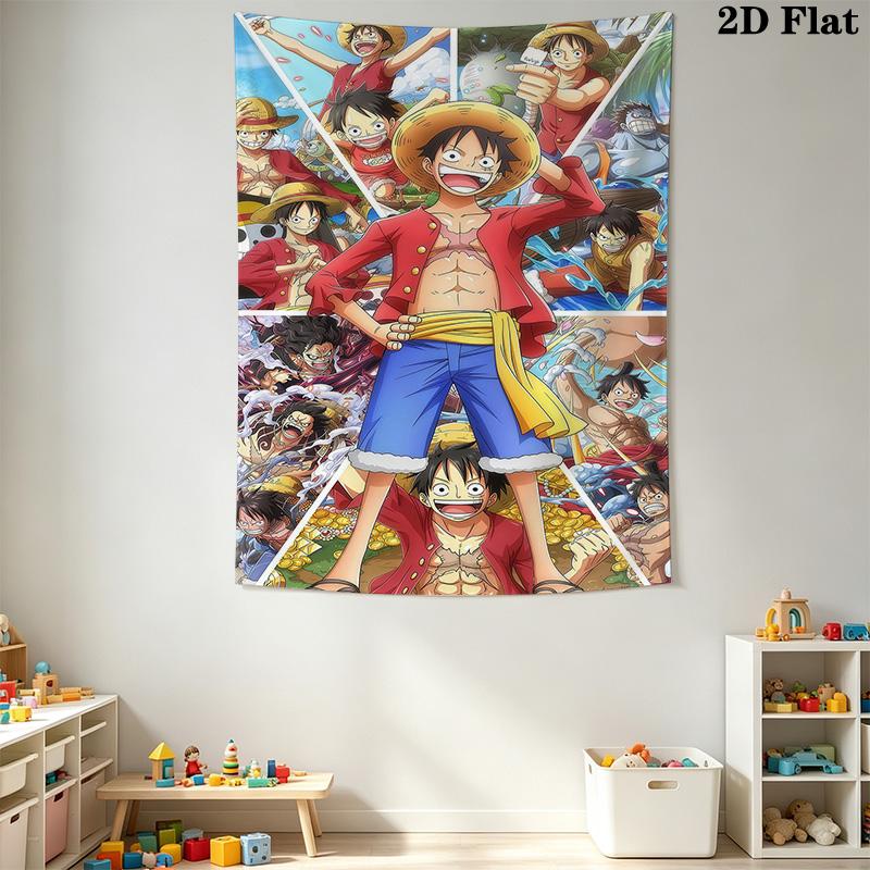 One Piece Straw Hat Pirates Adventure Tapestry Fashion Print Background Cloth Work Of Art Background Wall Hanging Cloth Soft