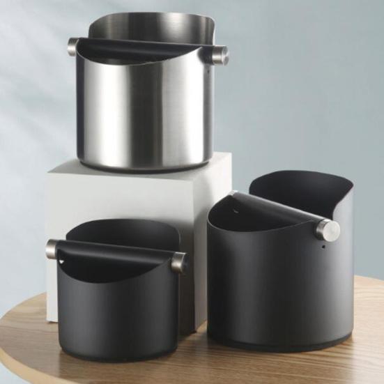 Кофейный стаканчик Knock Box Простота использования Удобная очистка Съемная перекладина с противоскользящей накладкой Защита от брызг Скошенный дизайн Нержавеющая сталь Espresso Knock