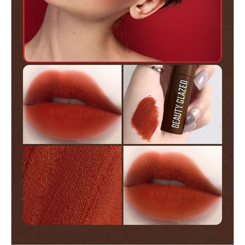 BEAUTY GLAZED - Шоколадный шелковистый блеск для губ - 12 цветов