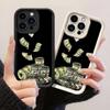 JT120 Денежный Цветной Винтажный Концепт для iPhone 17 16 15 Pro Max Samsung S26 S25 S24 Ultra A17 A16 A07 A56 Xiaomi 15T Redmi 15c 14c Мягкий ТПУ Чехол
