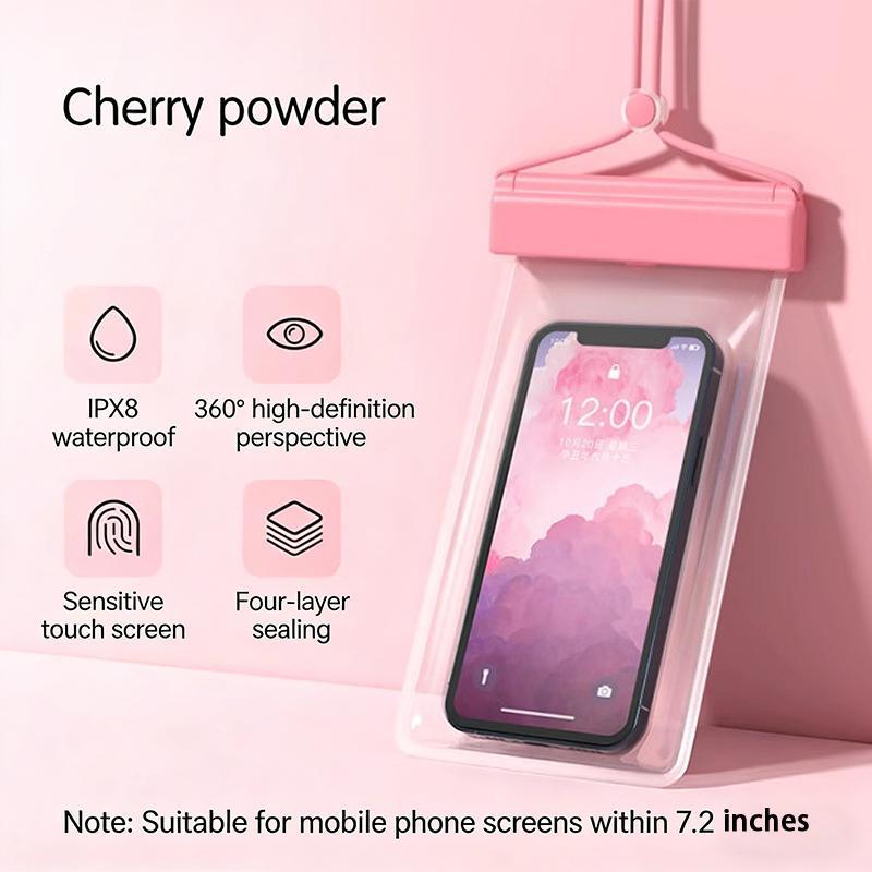 Universal Transparent Waterproof Touchscreen Phone Pouch Outdoor Diving And Swimming Crossbody Phone Case