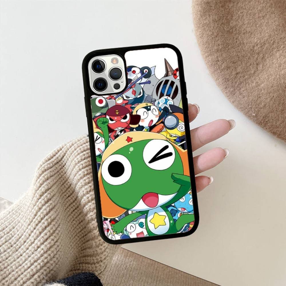 Кероро Лягушонок Крутой Гансо Сержант Чехол для Телефона из PC+TPU Для IPhone 17 16 15 14 PRO MAX 11 12 13 PLUS MINI