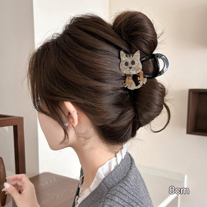 Элегантная большая заколка для волос для женщин 2025 - Шикарный дизайн 'акула' для густых волос