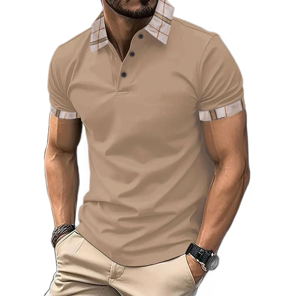 Мужская летняя спортивная модная дышащая рубашка на пуговицах, мужская спортивная повседневная клетчатая футболка