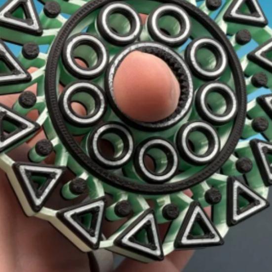 3D Printed Fidget Spinner Toy Stress Anxiety Relief Kids Teens Adults Fingertip Gear Gyroscope Portable Travel Sensory Spinning Toy