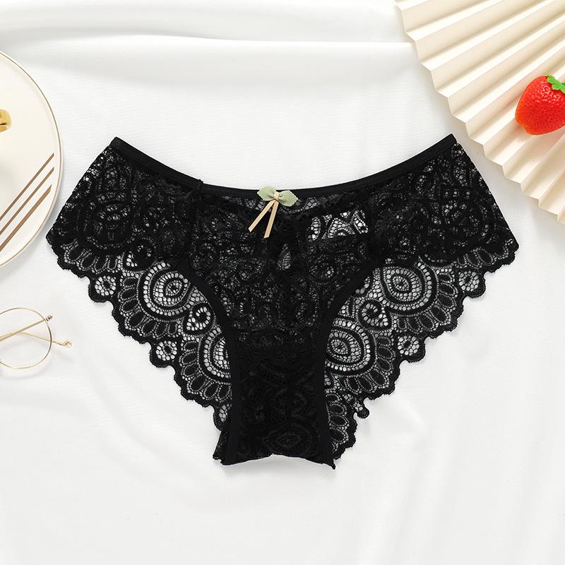 Lace Women's Triangle Sexy Knickers Mid Waist Lingerie Women's Underwear Large Size Panties