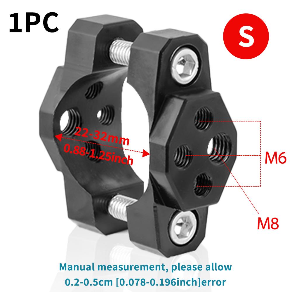 Motorcycle Handlebar Bumper Mount Bracket Clamp For LED Spot Fog Light For Front Shock Absorber Installat 22-32mm/17-54mm