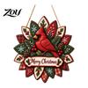 Rustic Xmas Wall Plaque Christmas Wooden Hanging Sign, Decorative with Hemp Rope, 2D Tree Decor Flat Pendant for Holiday Home Door Fireplace