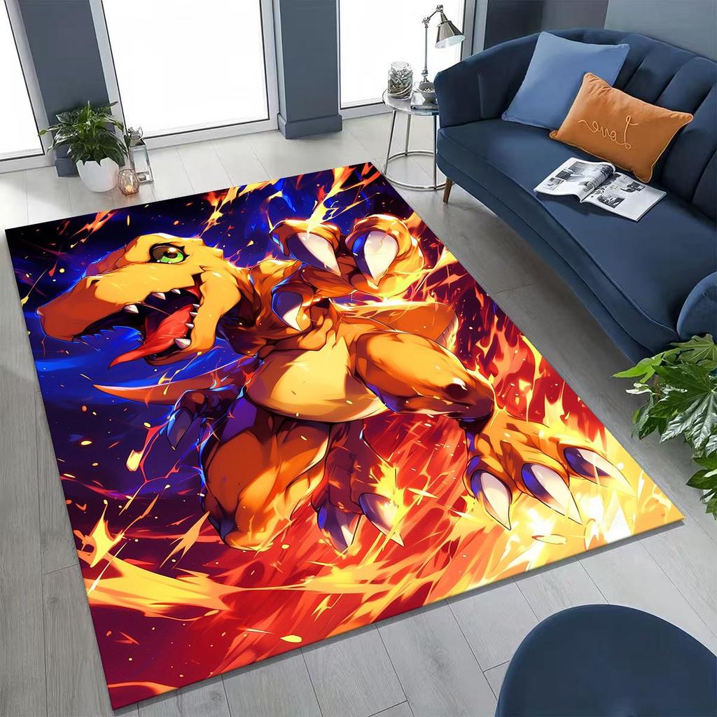 Ретро Ковер Digimon Adventure Angewomon Agumon Мультяшный Ковер для Спальни Гостиной Дивана Дома Придверный Коврик Декор, Детский Нескользящий Коврик