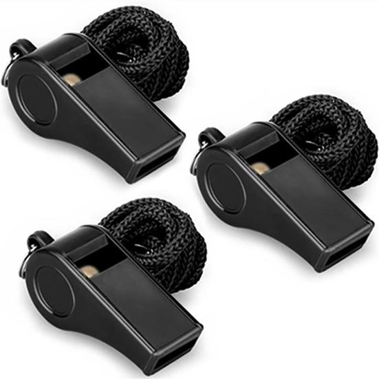 12 шт. цветные спортивные свистки со шнурком, громкий четкий звук, высокий децибел, компактный размер, портативные свистки для рефери