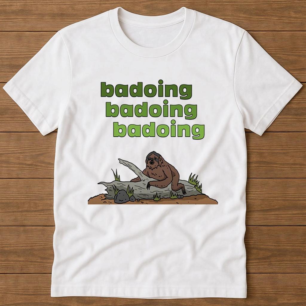 Sasquatch Badoing The Big Lez Show Bigfoot Funny Cult Gift Tee T-Shirt 1413