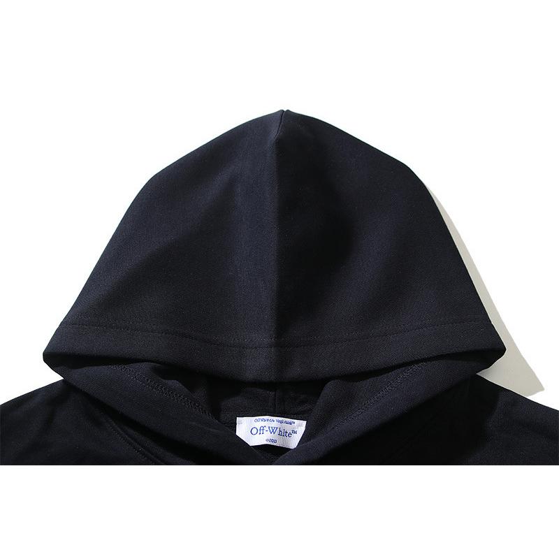 1282 Off-White 2026 Autumn/Winter New LOGO Splash Ink Splash Paint Effect Printed Hoodie Men's and Women's Hoodie