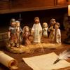 1/2Pcs Jesus Crucifixion Scene Set in Tin Box Handcrafted Pocket Size Miniature Jesus Resurrection Tin Resin Ornament Religious Decoration