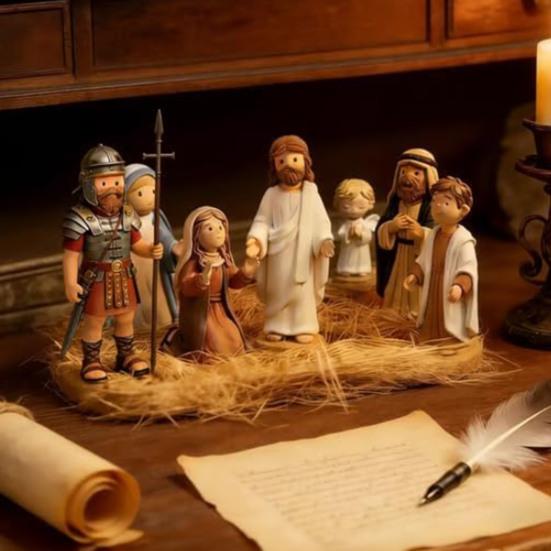 1/2 шт. Набор сцены распятия Иисуса в жестяной коробке Ручная работа Карманный размер Миниатюрный Иисус Воскрешение Жестяной смоляной орнамент Религиозное украшение