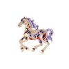 Metal Enamel Horse Brooch Pin Sparkling Mascot Horse Lapel Pin Zodiac Horse Brooch  New Year Gifts