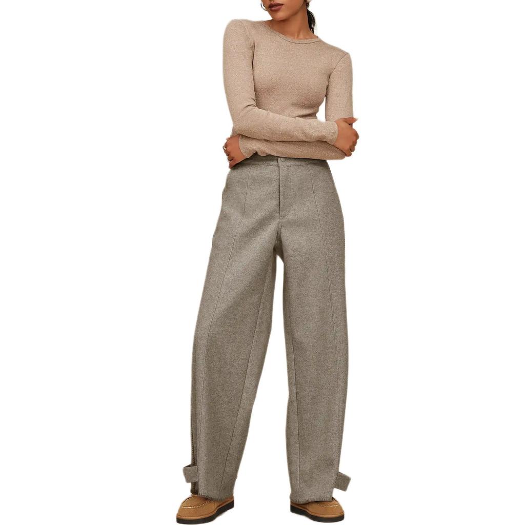 UGG FW25 Брюки женские повседневные длинные с боковым карманом на пуговице и декоративной строчкой 1172214-GRHE