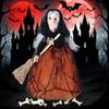 1-5 шт. Фигурка Хэллоуинской ведьмы с метлой, подвесное смоляное украшение для помещений, улицы, сада, крыльца, вечеринки, декора для фотосъемки