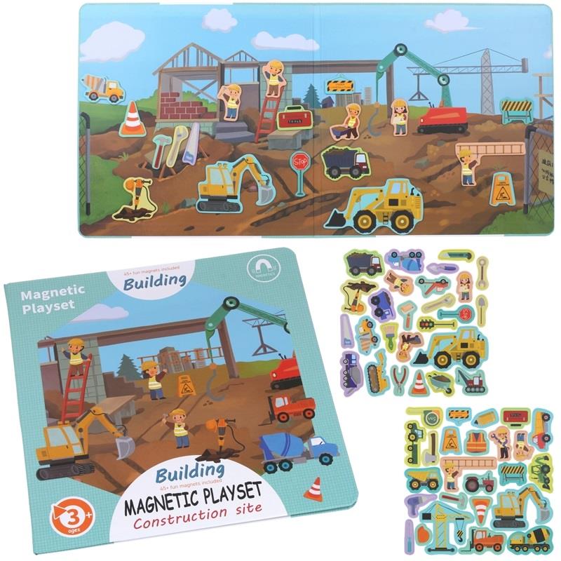 Magnetic Puzzle Book Magnetic Puzzle Construction Vehicles Montessori