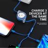 3 в 1 для iPhone TYPE-C Micro Выдвижной кабель для зарядки одного-трех сотовых телефонов Кабель для зарядки