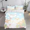 Cinnamon Dog Sanrio Twin Size Bedding Sets Duvet Cover 3-Piece Set 1 Quilt Home  Polyester Comforte Luxury Anime