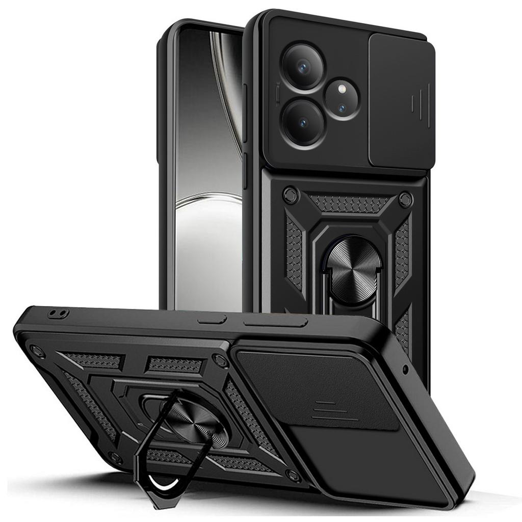 Военный защитный чехол для камеры с держателем для Realme GT Neo 6 6T GT 3 N53 N55 C61 C63 C65 C67 C51 C53 C55 C35 C21Y C25Y противоударный чехол с кольцом-подставкой
