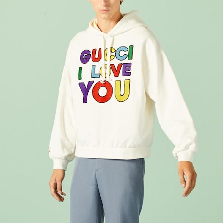 GUCCI Sweatshirts Men's Ecru Hooded (Non-detachable) Moderate 721427-XJFVI-9088