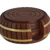 Wooden Set of 6 Coasters for Cup Tea Coffee Water Home Dining Table Decor Gifts