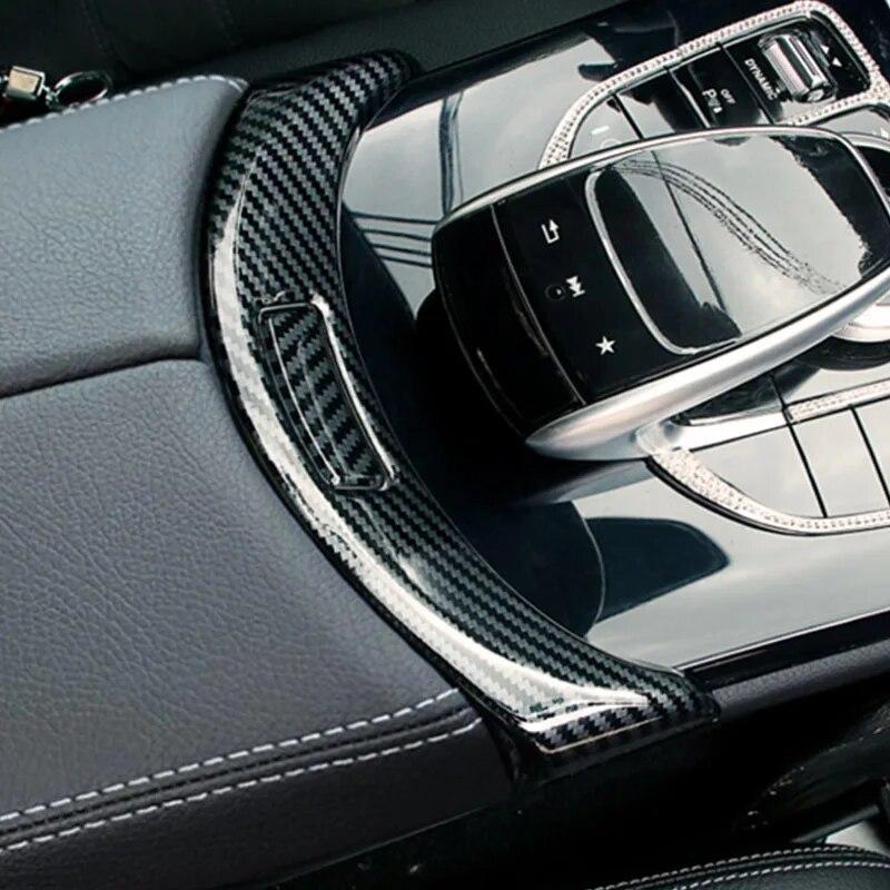Car Center Console Armrest Box Buttons Frame Decoration Sticker Trim for Mercedes-Benz C Class W205 GLC X253 C180LC200