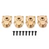 4Pcs RC Knuckle Cover Brass High Strength Rust Resistant RC Axle Gear Cover for FMS 1 24 FCX24 RC Crawler Gold