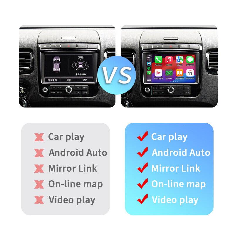 Sinairyu Беспроводной комплект CarPlay Android Auto для модернизации, совместимый с Volkswagen Touareg RNS850 2012-2018