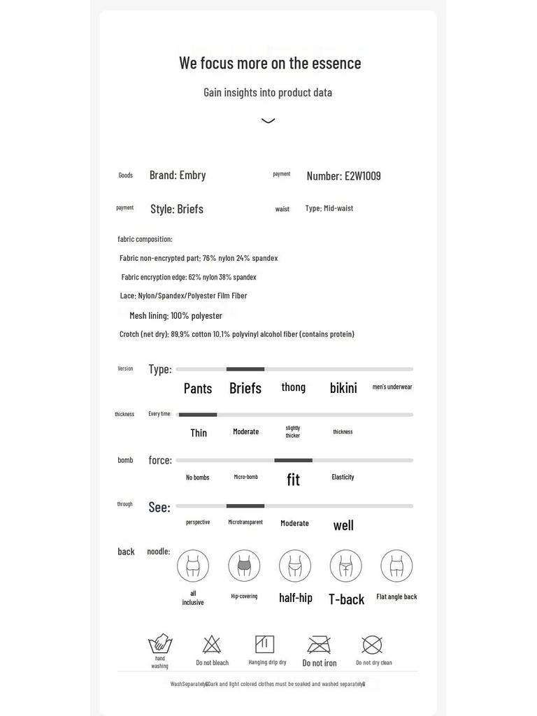 Embry Form E2W1009 Quick-Dry Comfortable Women's Underwear